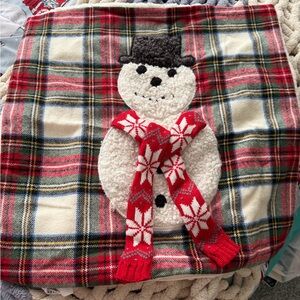Pottery Barn Snowman Pillow Cover-New